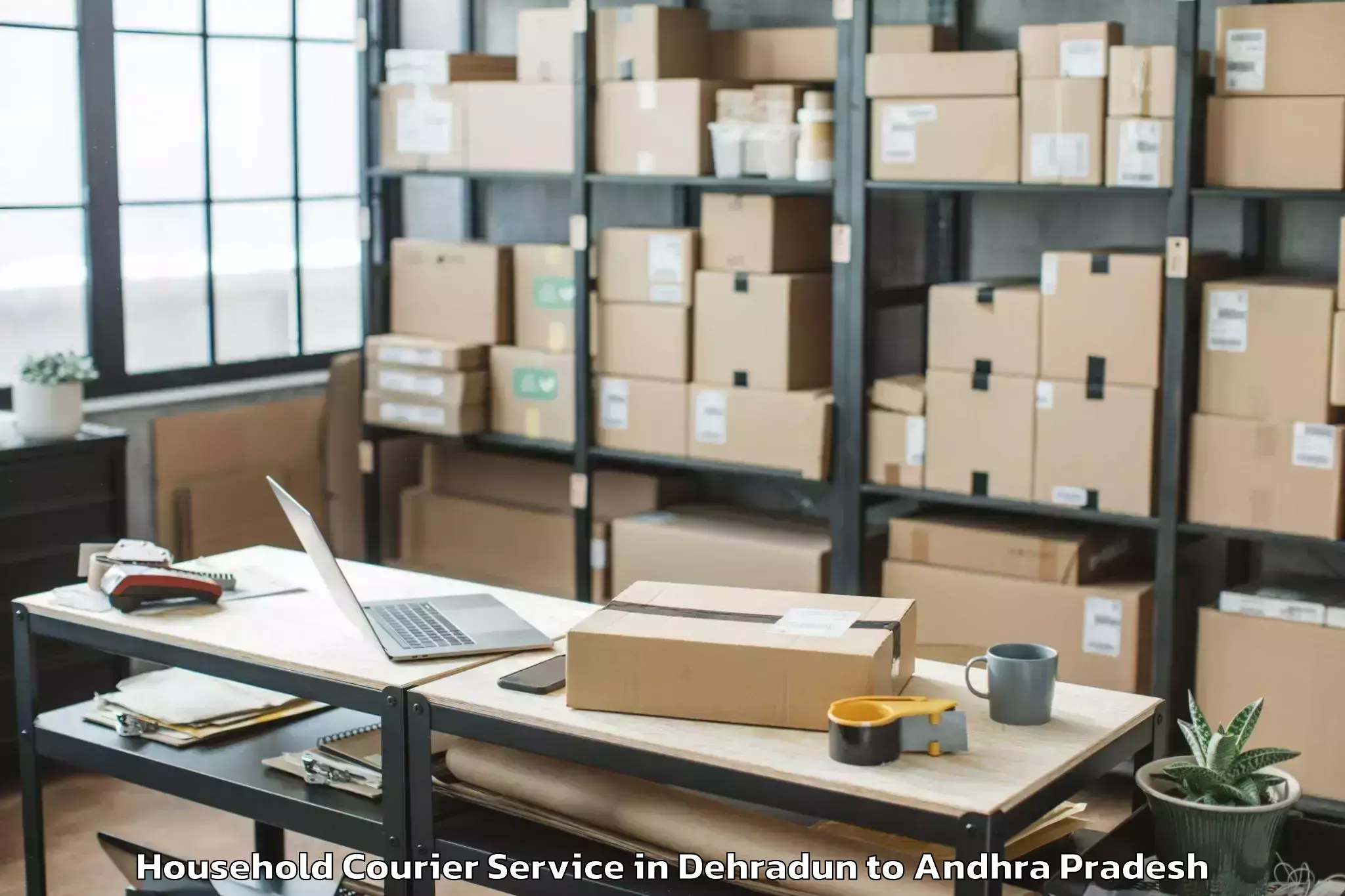 Reliable Dehradun to Bandi Atmakur Household Courier